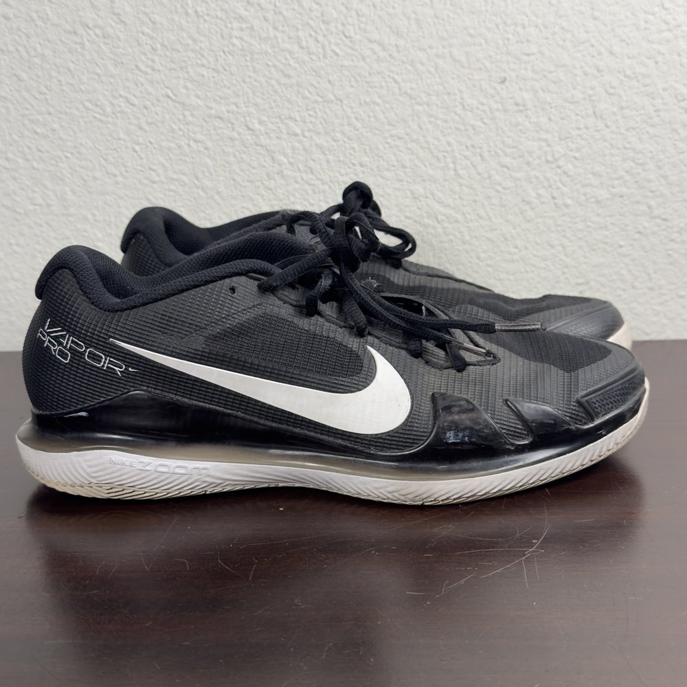 NikeCourt Air Zoom Vapor Pro Shoes Mens Size 9 Black Tennis Sneakers CZ0220-024